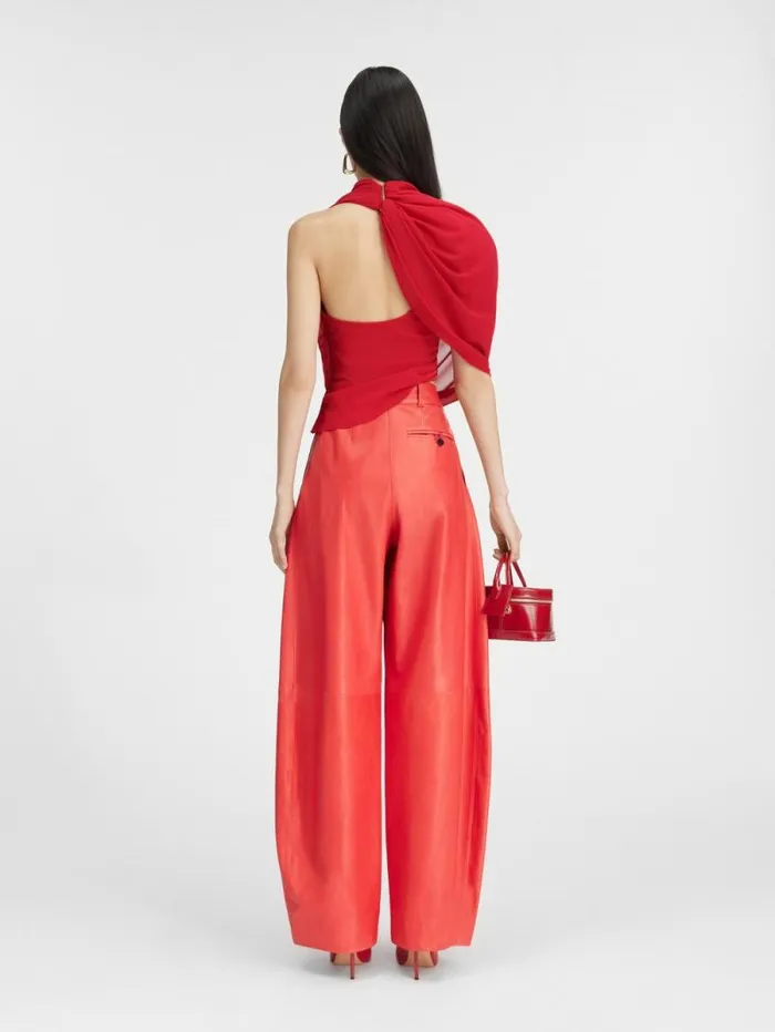 JACQUEMUS The Pablo Top Red Women Tops and Shirts JACQUEMUS The Pablo Top Red Women Tops and Shirts
