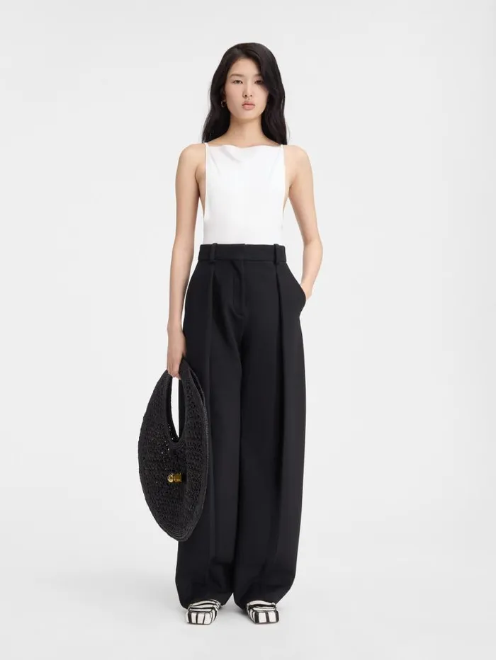 JACQUEMUS The Paseo Pants Black Women Trousers and Shorts