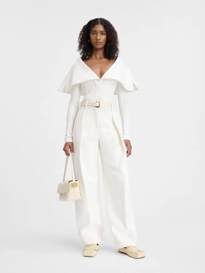 JACQUEMUS The Paseo Pants White Women Trousers and Shorts