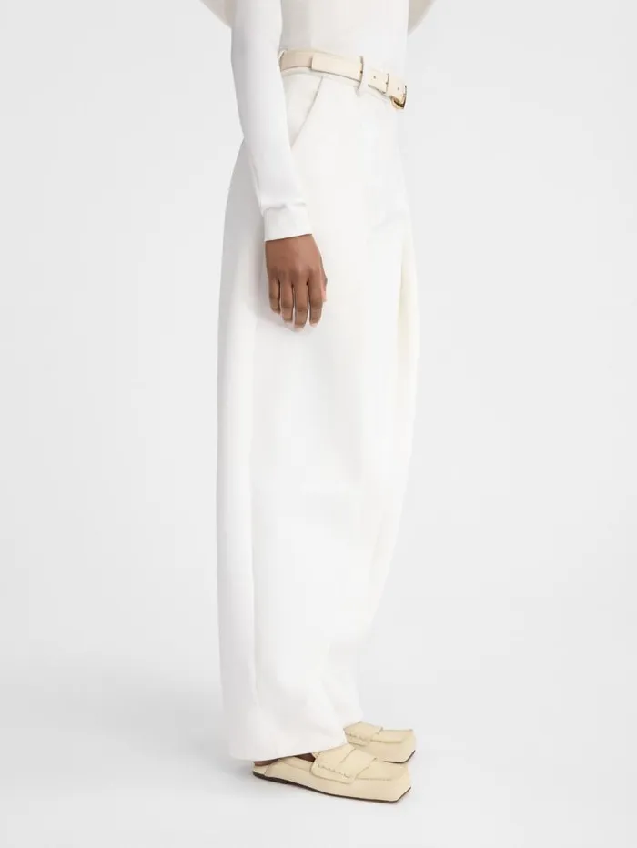 JACQUEMUS The Paseo Pants White Women Trousers and Shorts