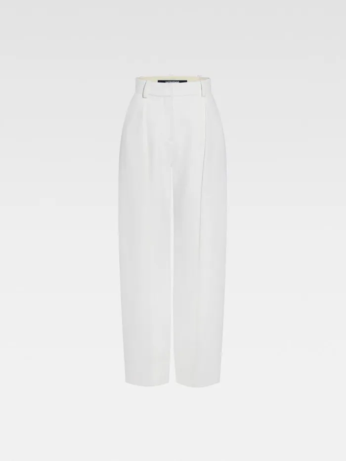 JACQUEMUS The Paseo Pants White Women Trousers and Shorts