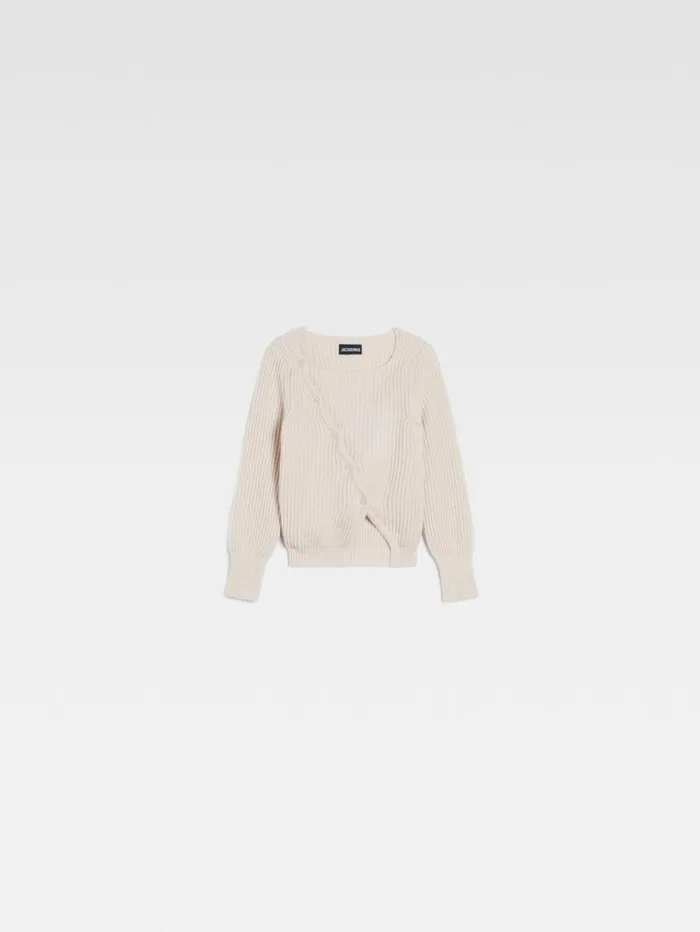 JACQUEMUS The Pau Kids039 Knit Offwhite WomenMen Tops JACQUEMUS The Pau Kids039 Knit Offwhite WomenMen Tops