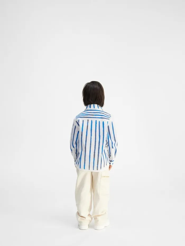 JACQUEMUS The Peinture Kids039 Shirt Print Blue Stripes Kids WomenMen Tops JACQUEMUS The Peinture Kids039 Shirt Print Blue Stripes Kids WomenMen Tops