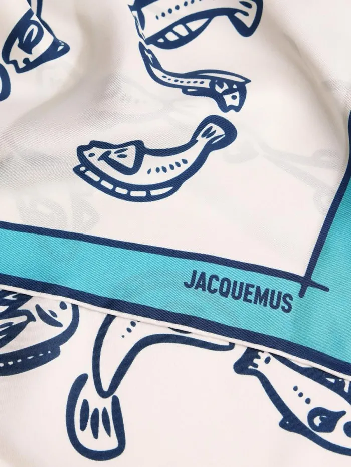 JACQUEMUS The Pesco Bandana Print Capri Fish Blue WomenMen Textile Accessories JACQUEMUS The Pesco Bandana Print Capri Fish Blue WomenMen Textile Accessories