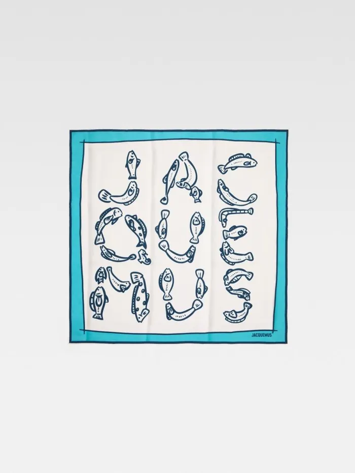 JACQUEMUS The Pesco Bandana Print Capri Fish Blue WomenMen Textile Accessories JACQUEMUS The Pesco Bandana Print Capri Fish Blue WomenMen Textile Accessories