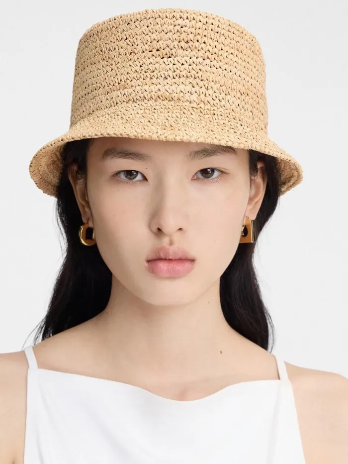 JACQUEMUS The Pesco Bucket Hat Natural WomenMen Hats