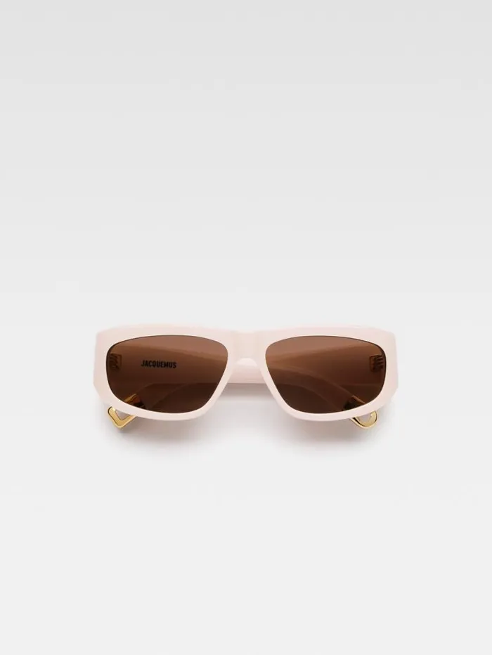 JACQUEMUS The Pilota Sunglasses Light Beige WomenMen Sunglasses