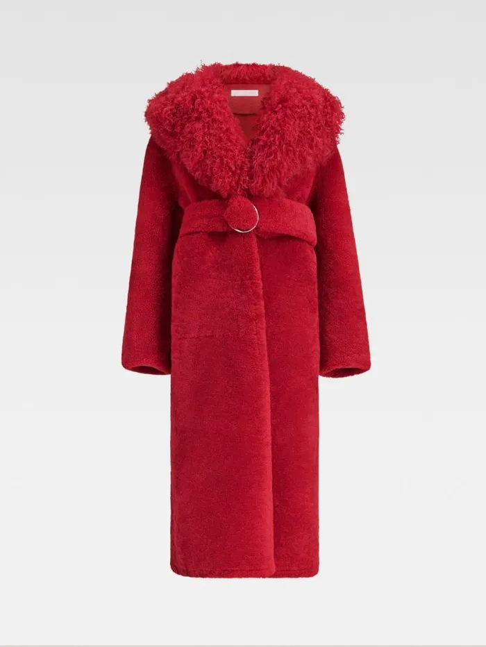 JACQUEMUS The Pilou Long Coat Dark Red Women Coats and Jackets JACQUEMUS The Pilou Long Coat Dark Red Women Coats and Jackets