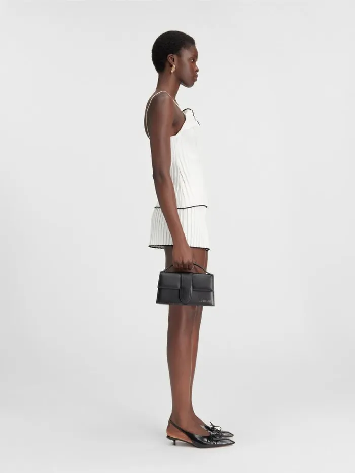 JACQUEMUS The Pleated Knit Top White Women Tops and Shirts JACQUEMUS The Pleated Knit Top White Women Tops and Shirts