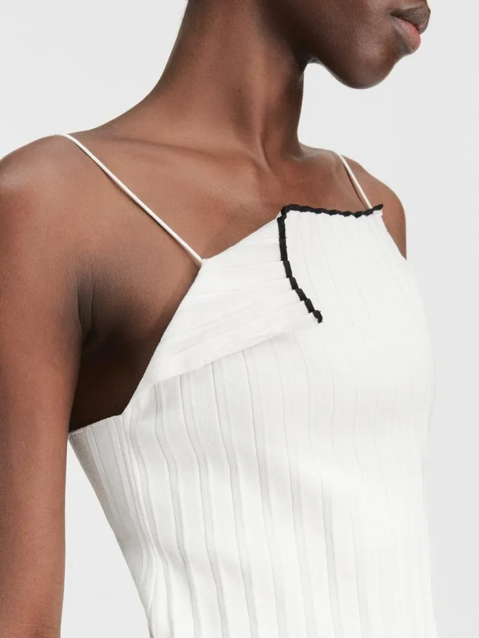 JACQUEMUS The Pleated Knit Top White Women Tops and Shirts JACQUEMUS The Pleated Knit Top White Women Tops and Shirts
