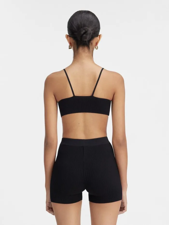 JACQUEMUS The Pral Bra Black Women Tops and Shirts JACQUEMUS The Pral Bra Black Women Tops and Shirts