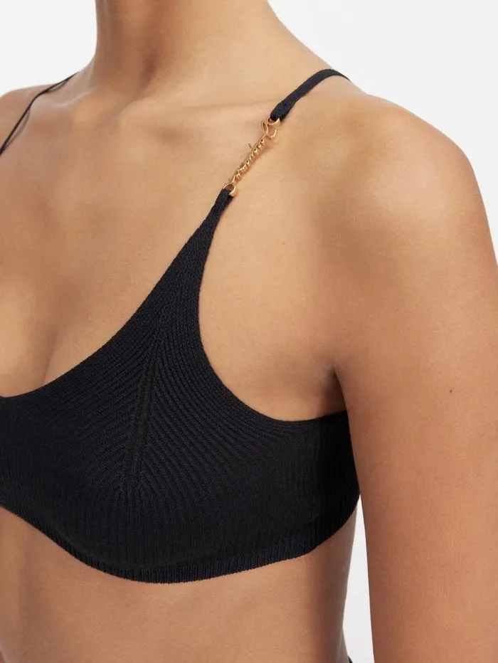 JACQUEMUS The Pral Bra Black Women Tops and Shirts JACQUEMUS The Pral Bra Black Women Tops and Shirts