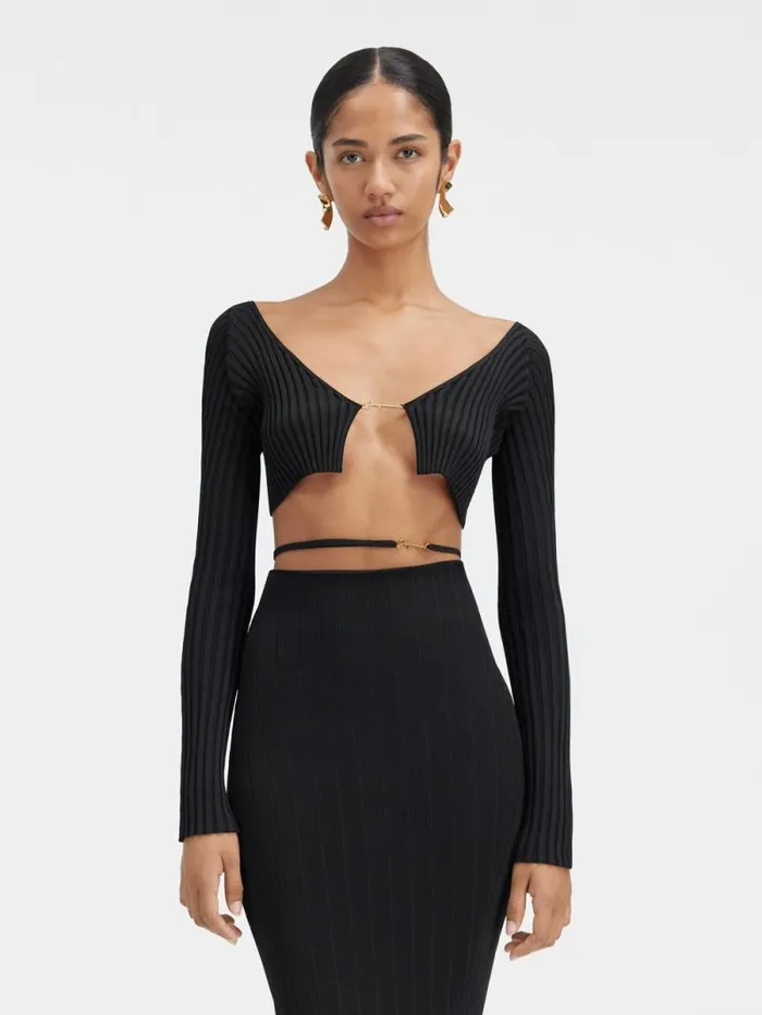 JACQUEMUS The Pral Knit Black Women Knits