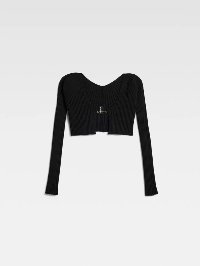 JACQUEMUS The Pral Knit Black Women Knits JACQUEMUS The Pral Knit Black Women Knits