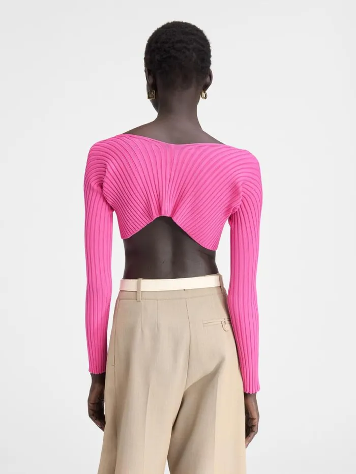 JACQUEMUS The Pral Knit Neon Pink Women Knits JACQUEMUS The Pral Knit Neon Pink Women Knits