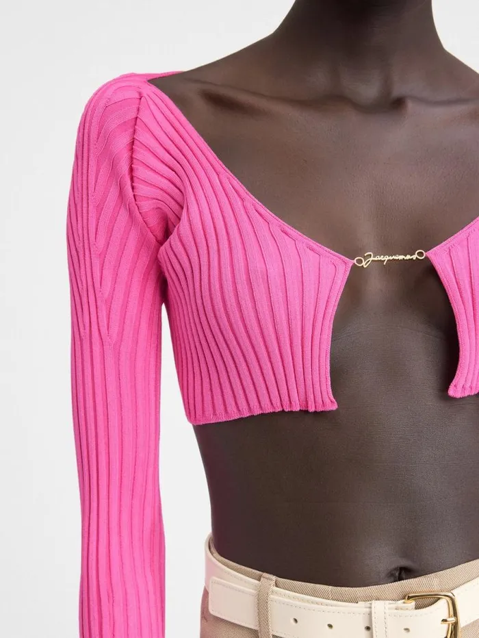 JACQUEMUS The Pral Knit Neon Pink Women Knits JACQUEMUS The Pral Knit Neon Pink Women Knits