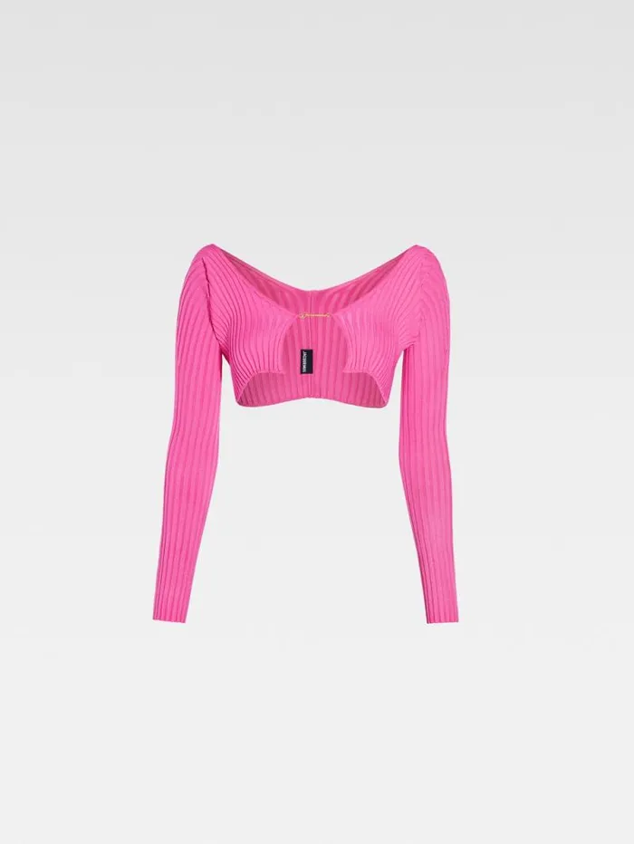 JACQUEMUS The Pral Knit Neon Pink Women Knits JACQUEMUS The Pral Knit Neon Pink Women Knits