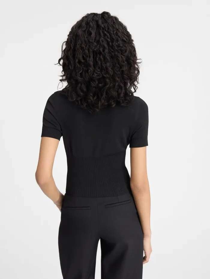 JACQUEMUS The Pral Shortsleeve Top Black Women Knits JACQUEMUS The Pral Shortsleeve Top Black Women Knits