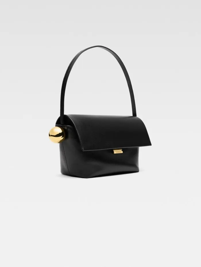 JACQUEMUS The Rond Carr Black Women Shoulder Bags JACQUEMUS The Rond Carr Black Women Shoulder Bags