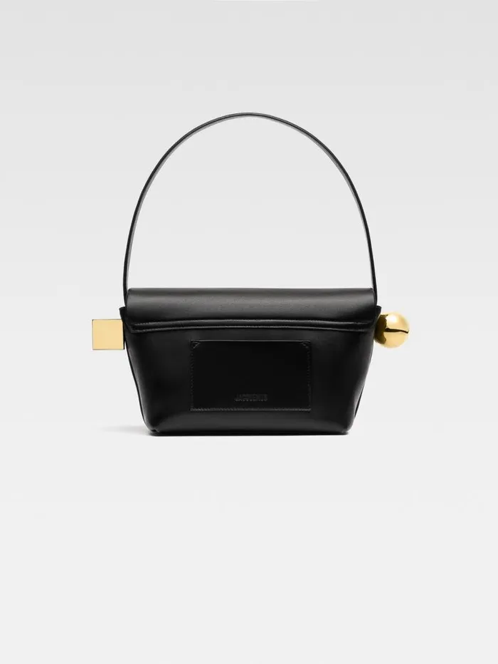 JACQUEMUS The Rond Carr Black Women Shoulder Bags JACQUEMUS The Rond Carr Black Women Shoulder Bags