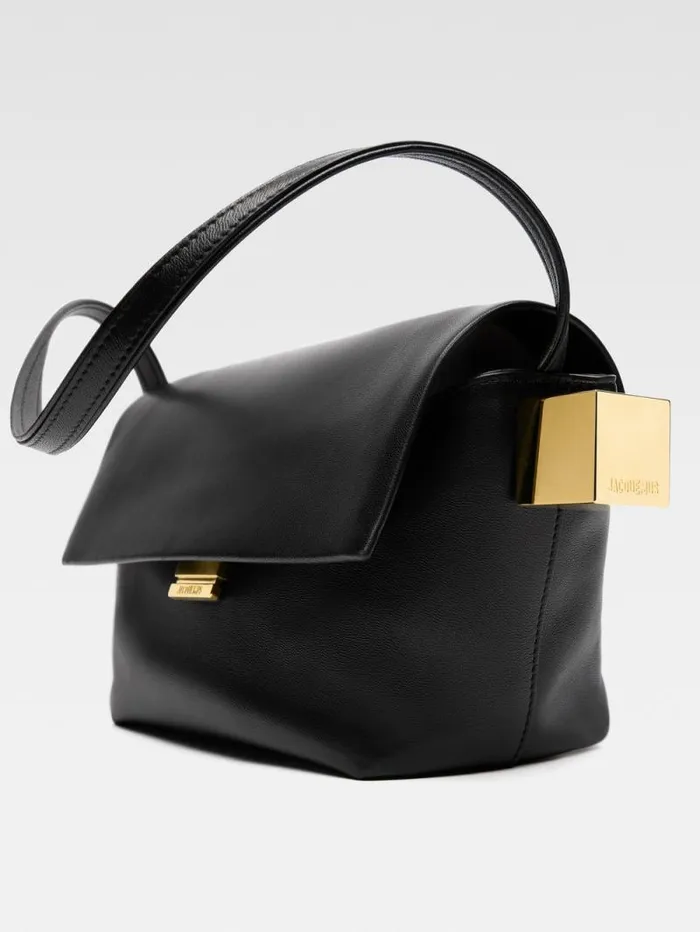 JACQUEMUS The Rond Carr Black Women Shoulder Bags JACQUEMUS The Rond Carr Black Women Shoulder Bags