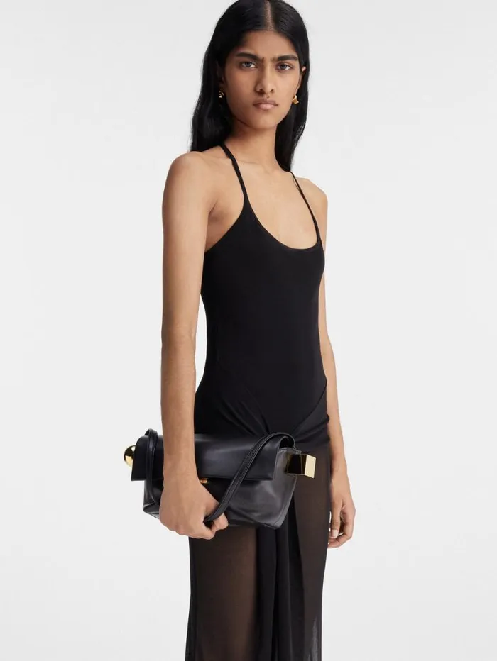 JACQUEMUS The Rond Carr Black Women Shoulder Bags JACQUEMUS The Rond Carr Black Women Shoulder Bags