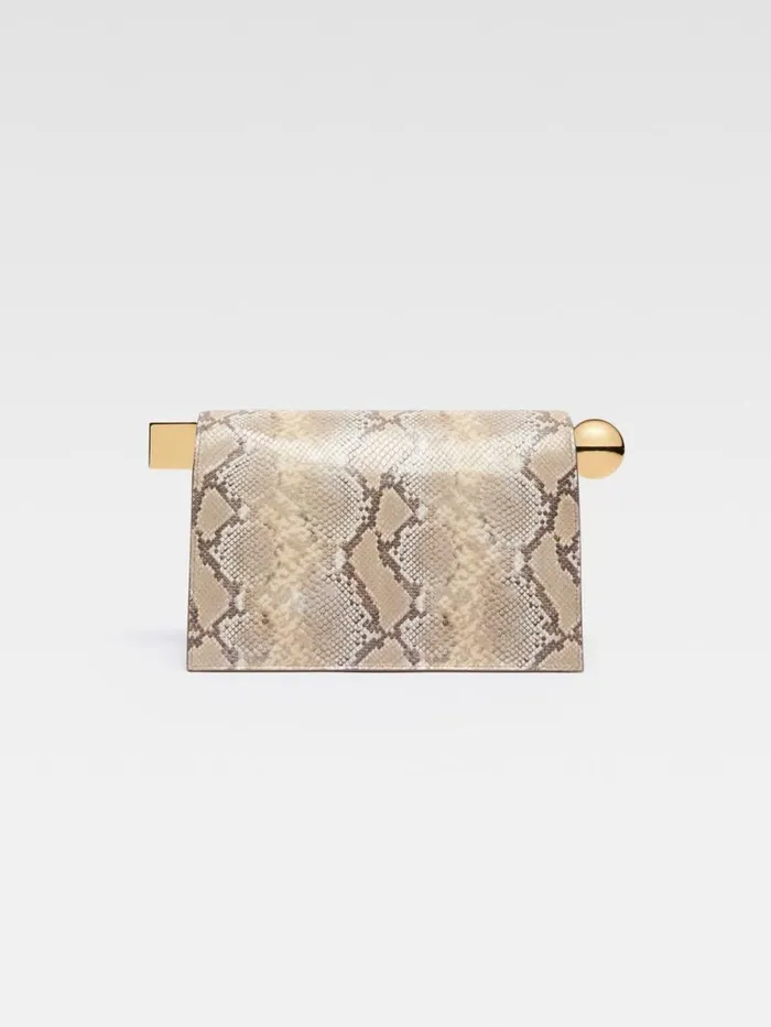 JACQUEMUS The Rond Carr Clutch Beige Women Crossbody and Handbags JACQUEMUS The Rond Carr Clutch Beige Women Crossbody and Handbags