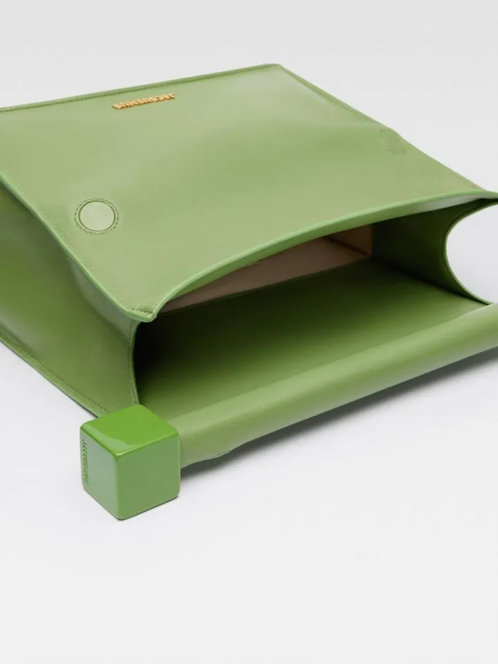 JACQUEMUS The Rond Carr Clutch Green Women Crossbody and Handbags JACQUEMUS The Rond Carr Clutch Green Women Crossbody and Handbags