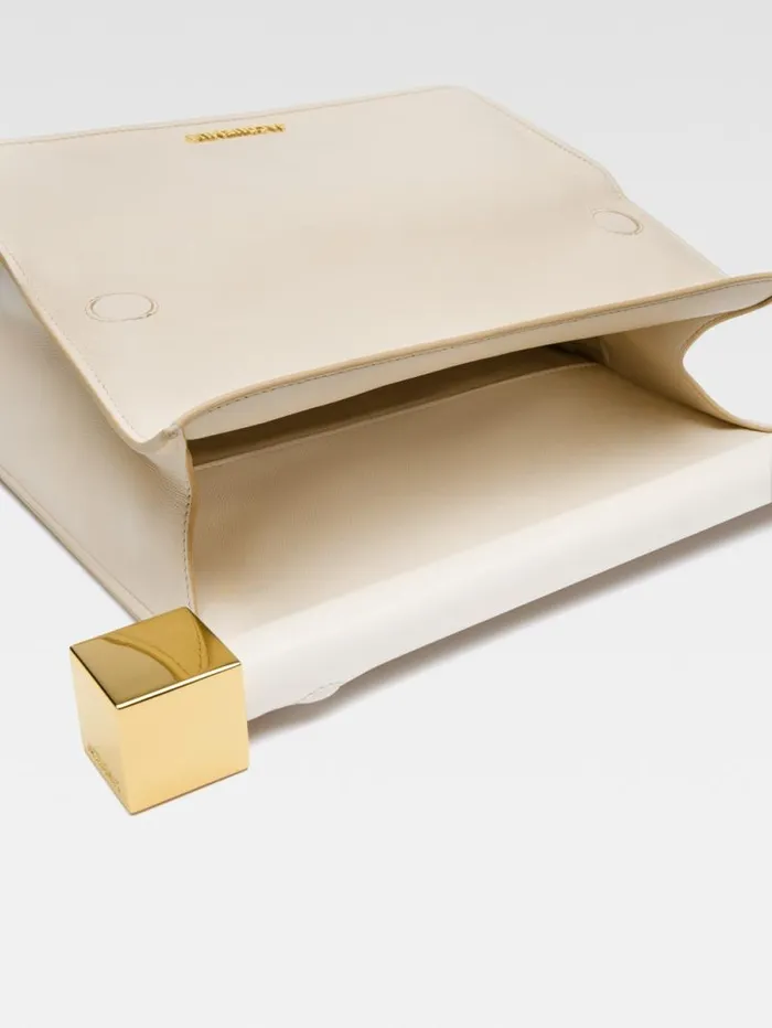 JACQUEMUS The Rond Carr Clutch Light Ivory Women Crossbody and Handbags JACQUEMUS The Rond Carr Clutch Light Ivory Women Crossbody and Handbags