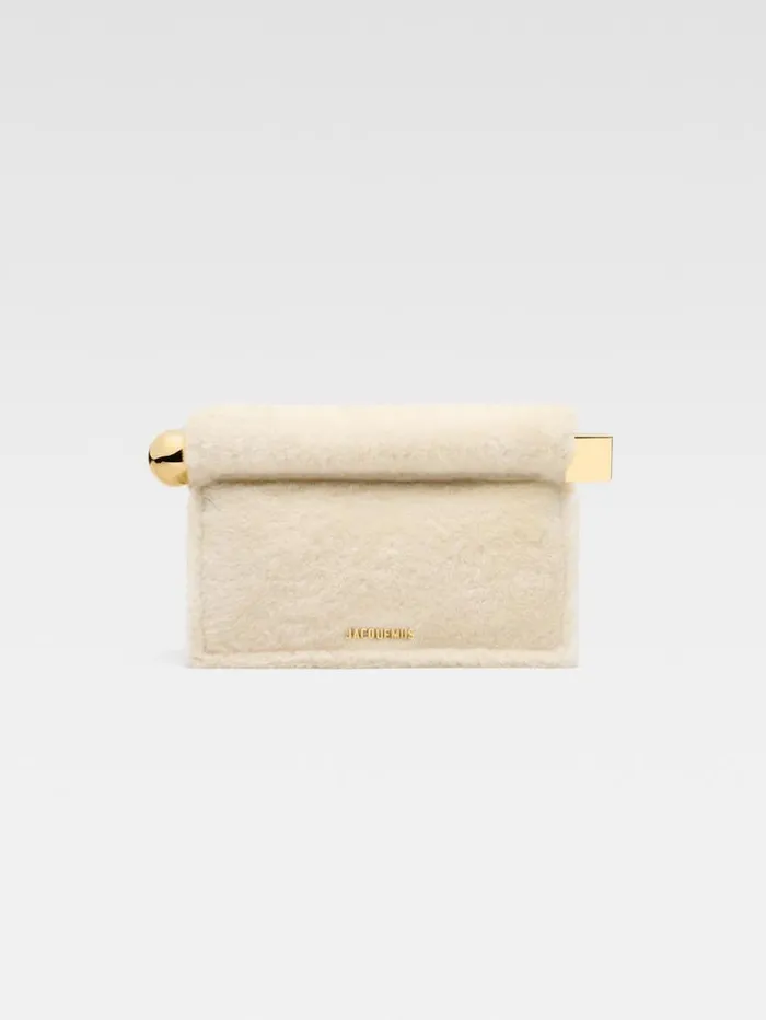 JACQUEMUS The Rond Carr Clutch Offwhite Women Crossbody and Handbags