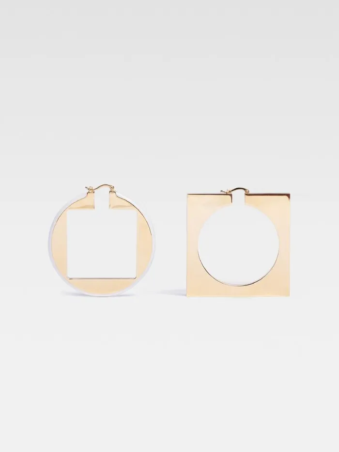 JACQUEMUS The Rond Carr Hoops Earrings White Women Jewellery