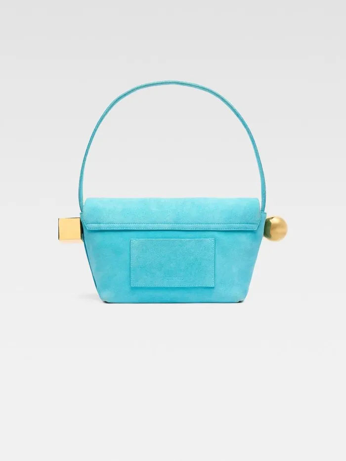 JACQUEMUS The Rond Carr Light Turquoise Women Shoulder Bags