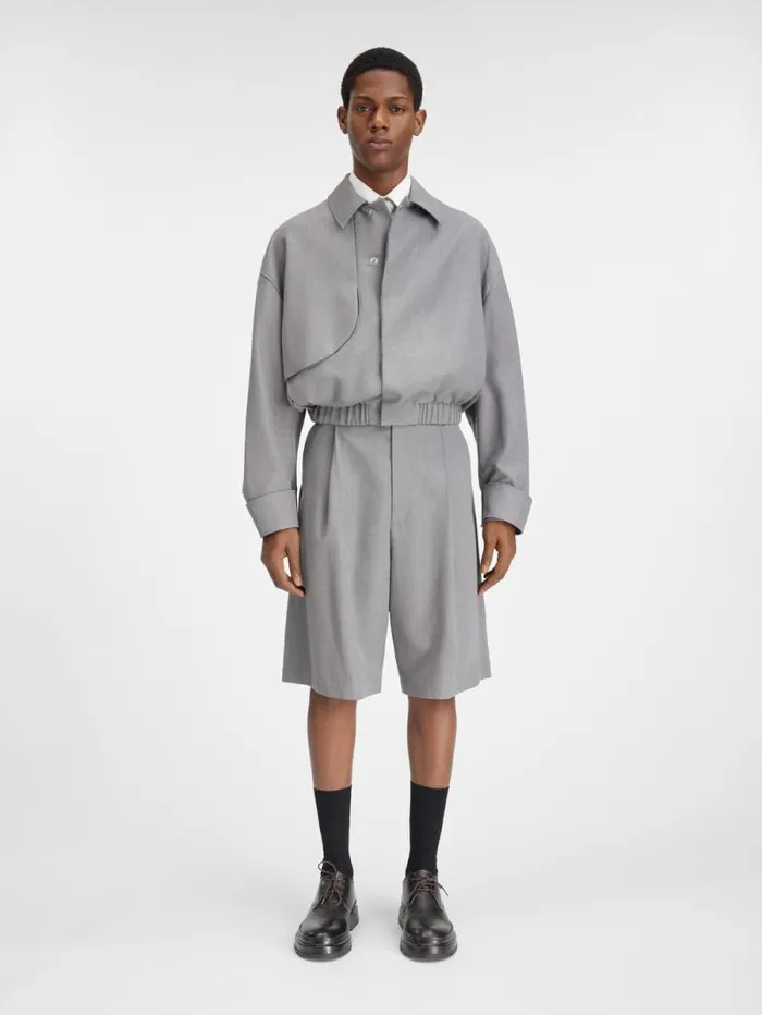 JACQUEMUS The Salti Jacket Grey Men Coats and Jackets