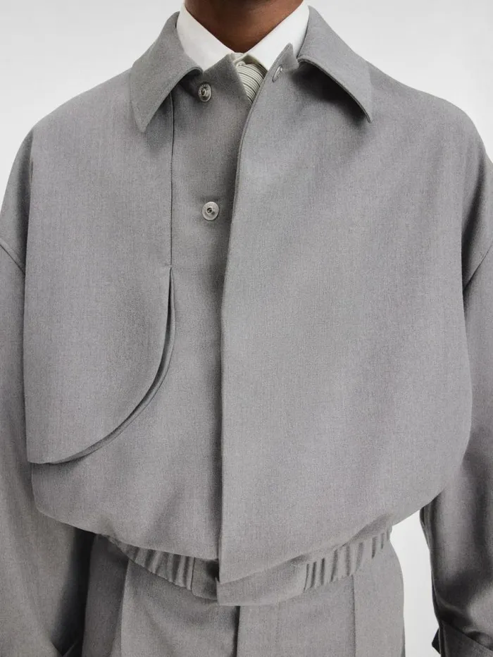 JACQUEMUS The Salti Jacket Grey Men Coats and Jackets