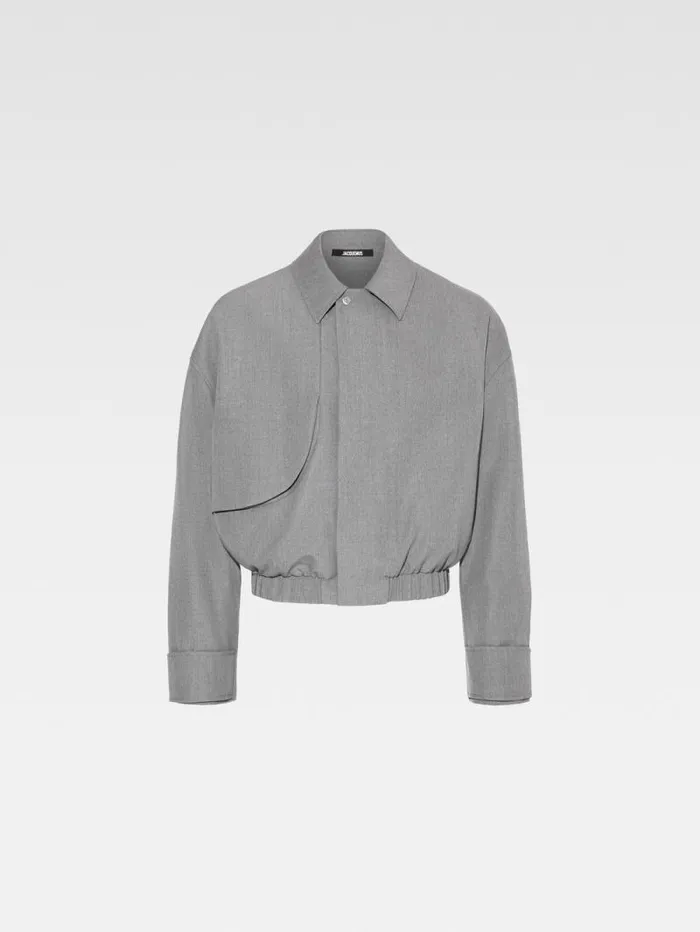 JACQUEMUS The Salti Jacket Grey Men Coats and Jackets