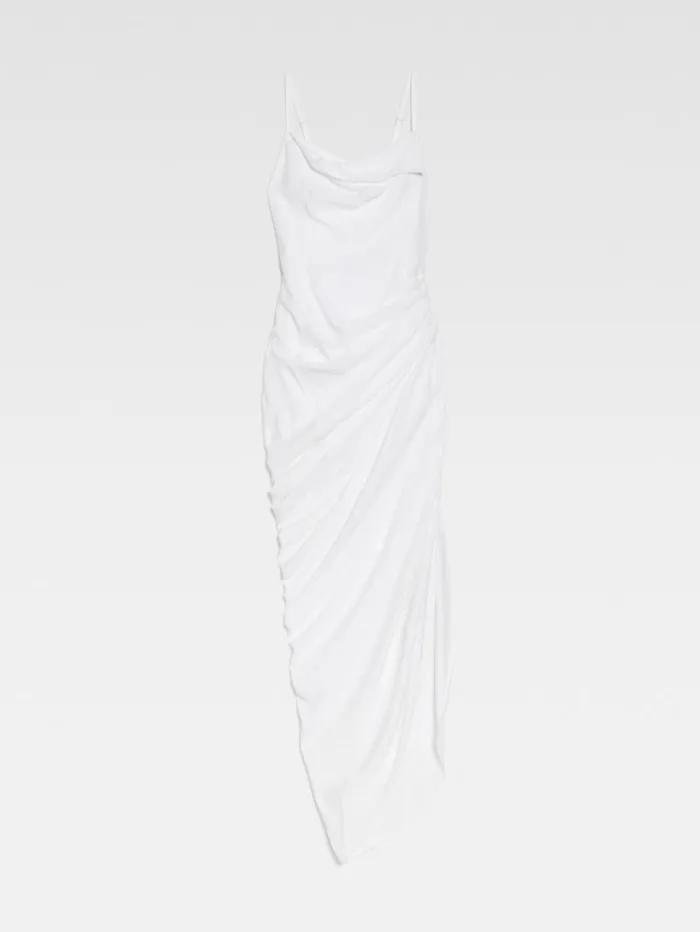 JACQUEMUS The Saudade Long Dress White Women Dresses and Skirts JACQUEMUS The Saudade Long Dress White Women Dresses and Skirts
