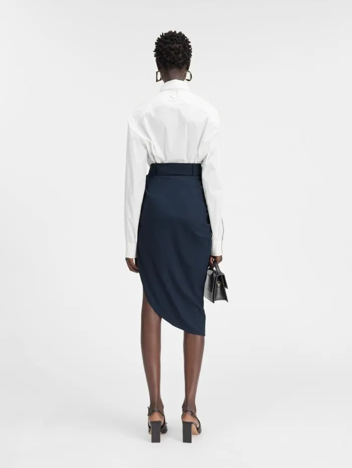 JACQUEMUS The Saudade Skirt Dark Navy Women Dresses and Skirts