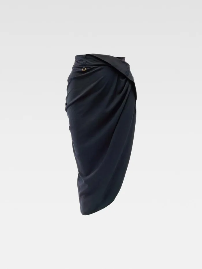 JACQUEMUS The Saudade Skirt Dark Navy Women Dresses and Skirts
