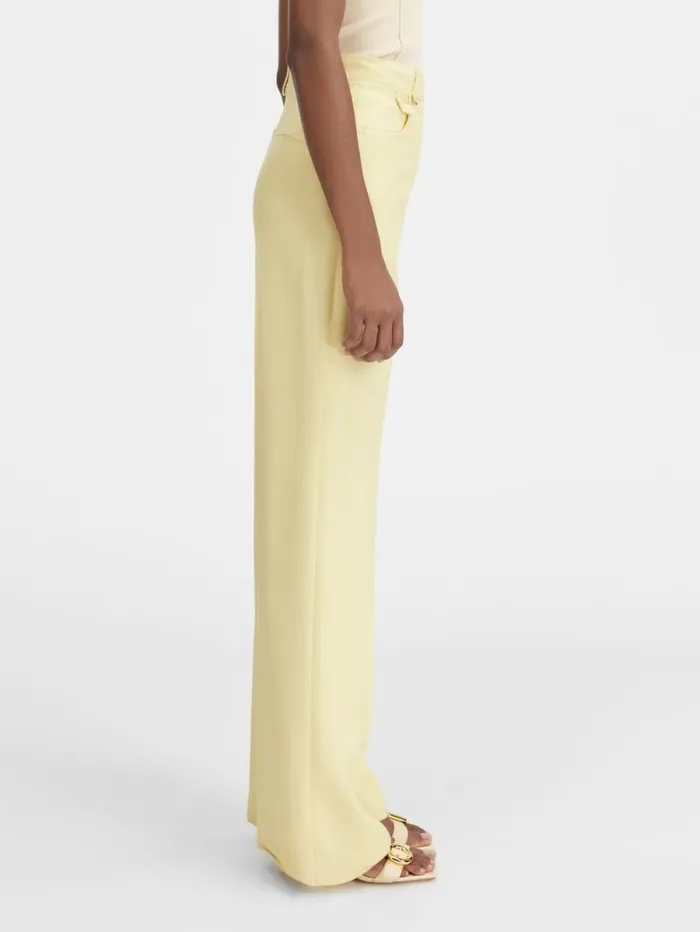 JACQUEMUS The Sauge Pants Pale Yellow Women Suits JACQUEMUS The Sauge Pants Pale Yellow Women Suits