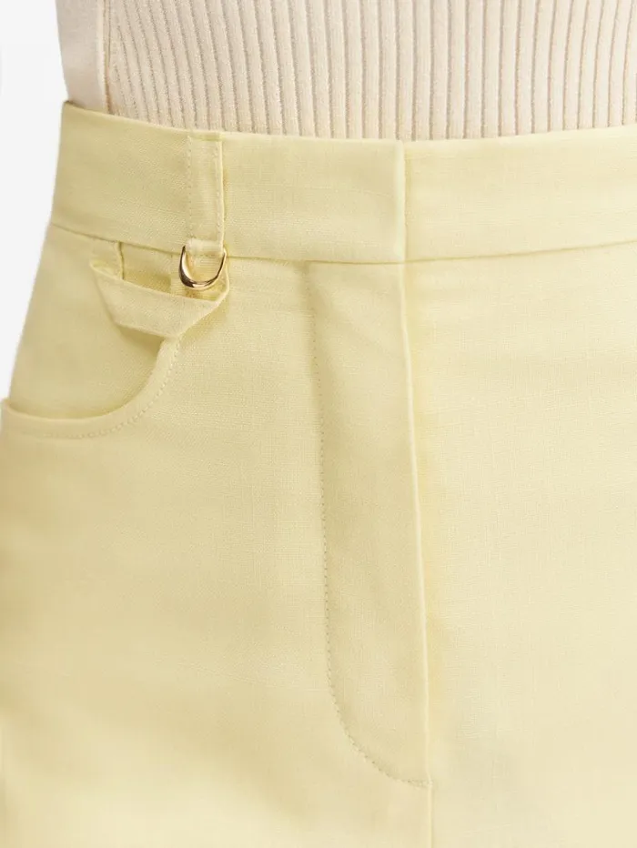 JACQUEMUS The Sauge Pants Pale Yellow Women Suits JACQUEMUS The Sauge Pants Pale Yellow Women Suits