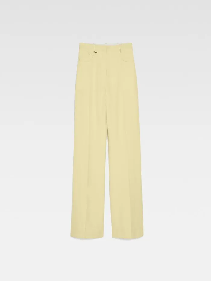 JACQUEMUS The Sauge Pants Pale Yellow Women Suits JACQUEMUS The Sauge Pants Pale Yellow Women Suits