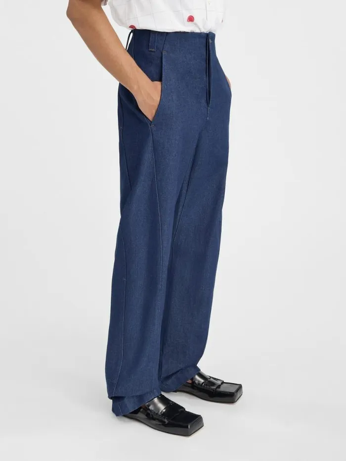 JACQUEMUS The Scala DeNmes Denim Pants Navy Men Denim JACQUEMUS The Scala DeNmes Denim Pants Navy Men Denim