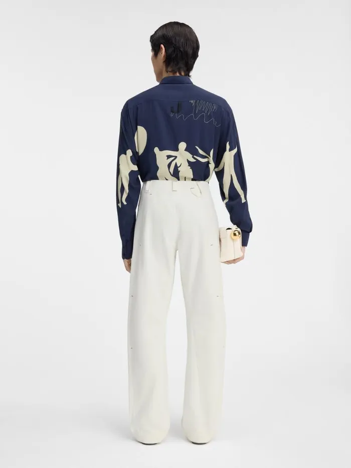 JACQUEMUS The Scala DeNmes Denim Pants Offwhite Men Denim JACQUEMUS The Scala DeNmes Denim Pants Offwhite Men Denim
