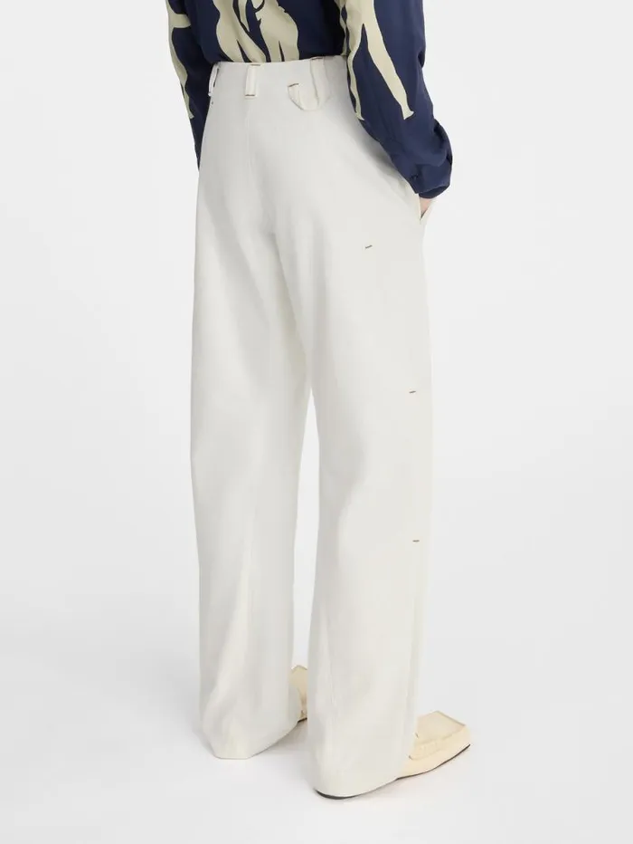 JACQUEMUS The Scala DeNmes Denim Pants Offwhite Men Denim JACQUEMUS The Scala DeNmes Denim Pants Offwhite Men Denim