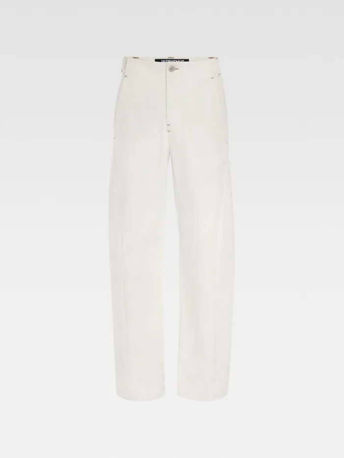 JACQUEMUS The Scala DeNmes Denim Pants Offwhite Men Denim JACQUEMUS The Scala DeNmes Denim Pants Offwhite Men Denim