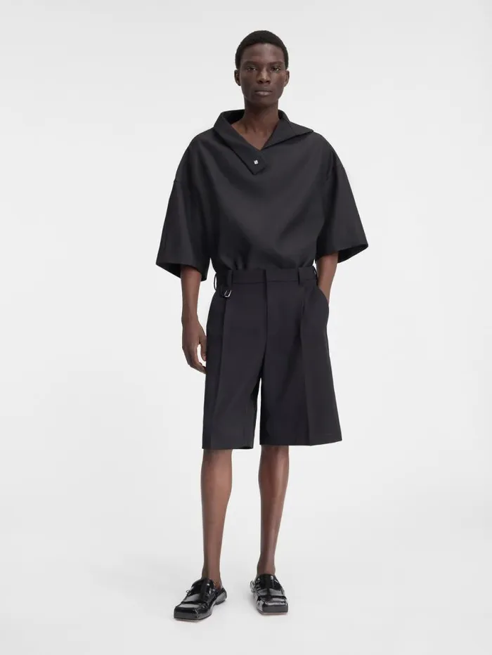 JACQUEMUS The Scala Polo Shirt Black Men Shirts