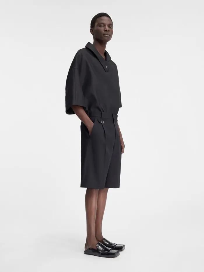 JACQUEMUS The Scala Polo Shirt Black Men Shirts JACQUEMUS The Scala Polo Shirt Black Men Shirts