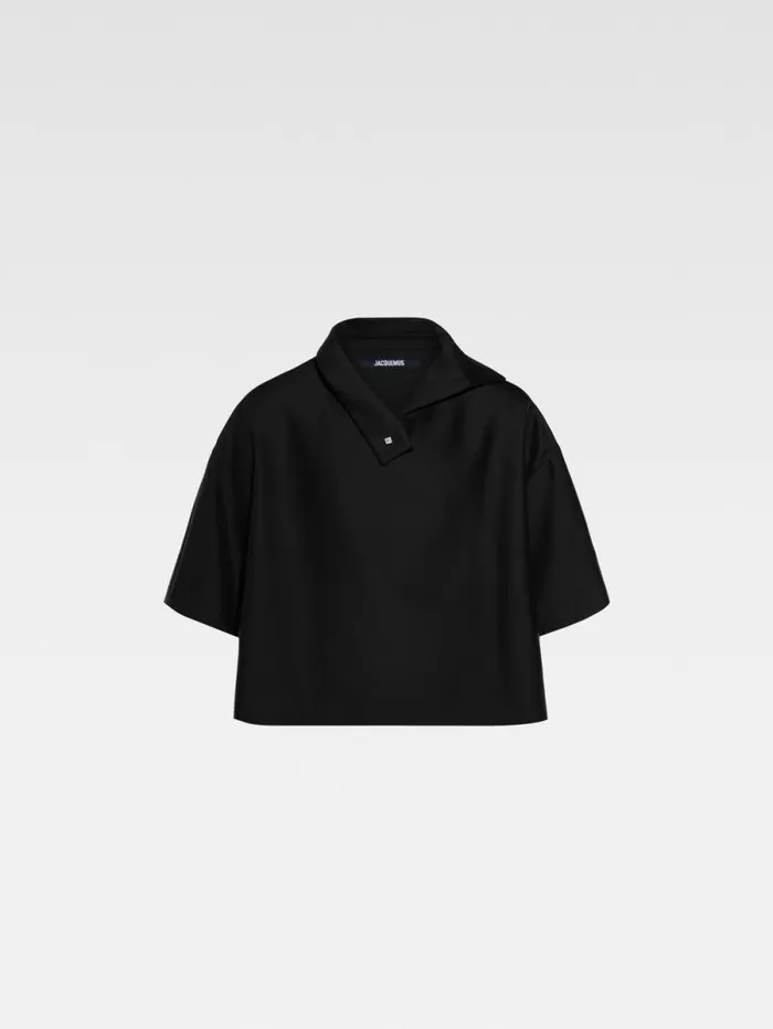JACQUEMUS The Scala Polo Shirt Black Men Shirts JACQUEMUS The Scala Polo Shirt Black Men Shirts