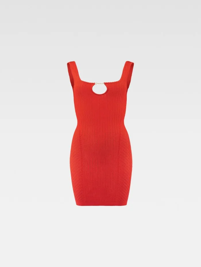 JACQUEMUS The Sierra Mini Dress Orange Women Dresses and Skirts JACQUEMUS The Sierra Mini Dress Orange Women Dresses and Skirts