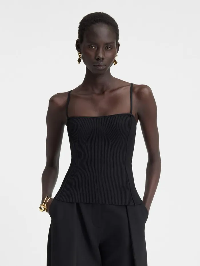 JACQUEMUS The Sierra Top Black Women Tops and Shirts